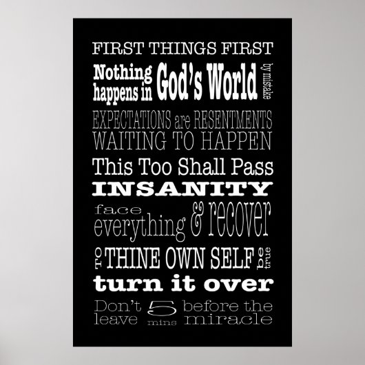 AA Slogans & Gezegden 1 Poster (Voorkant)