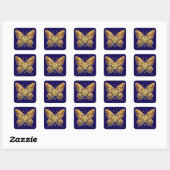 AA Symbool Munt Vlinder Vierkante Sticker (Vel)