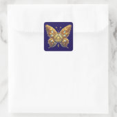 AA Symbool Munt Vlinder Vierkante Sticker (Tas)