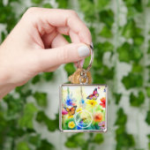 AA Symbool Vlinders en Bloemen Herstel Sleutelhanger (Hand)