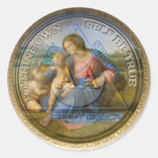 AA toegevoegd Ronde Sticker (Voorkant)