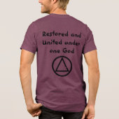 AA verwoest in hetzelfde vaartuig ontwerp Tri-Blend Shirt (Achterkant)