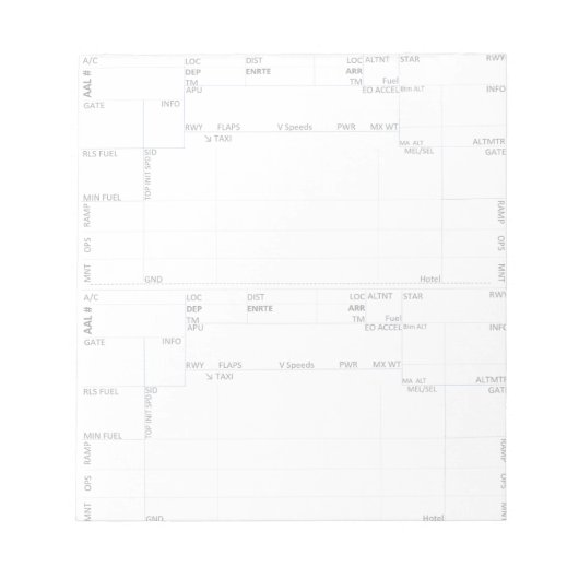 AA Vluchtdecijfer 3 Blocnote (Voorkant)