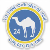 AA Wees jezelf trouw Kameel 24 Uur YB Sticker (Voorkant)