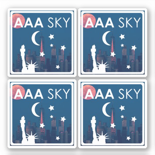 AAA SKY Sticker 4-up (Voorkant)