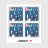 AAA SKY Sticker 4-up (Vel)