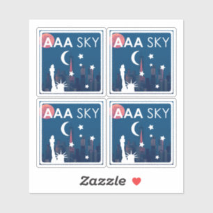 AAA SKY Sticker 4-up