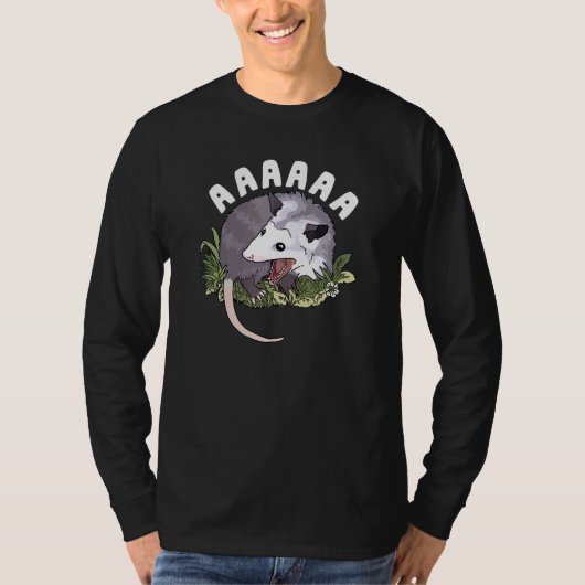 AAAAAAA Screaming Opossum stressvolle Meme T-shirt (Voorkant)