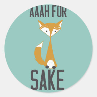 Aaaaah, voor de vos. ronde sticker