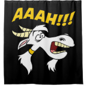 AAAAH Screaming Lawnmower Cute Goat | Geitten Douchegordijn (Voorkant)