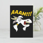 AAAAH Screaming Lawnmower Cute Goat | Geitten Feestdagenkaart (Staand voorkant)