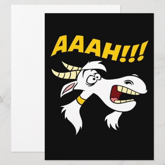 AAAH! Funny Screaming Goat| Geit (Voorkant / Achterkant)