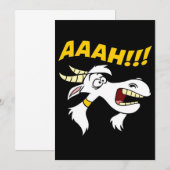 AAAH! Funny Screaming Goat Humor Meme| Aankondiging (Voorkant / Achterkant)