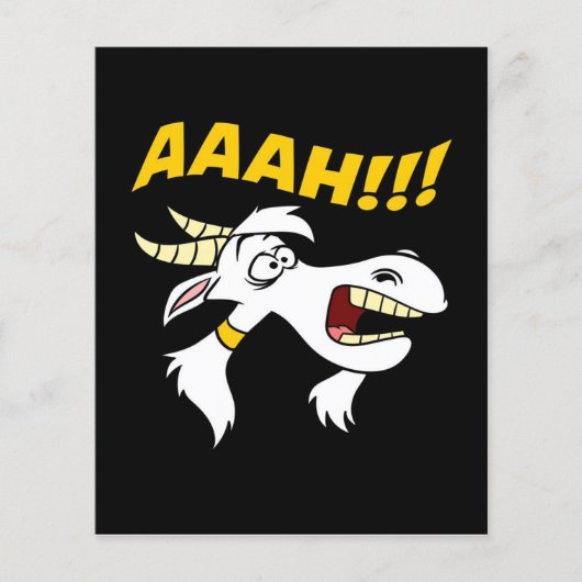 AAAH! Funny Screaming Goat Humor Meme| Flyer (Voorkant)