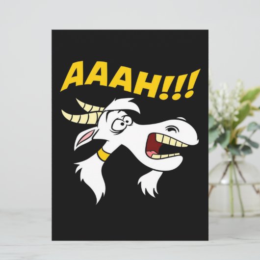 AAAH! Funny Screaming Goat Humor Meme | Geitentop Menu (Staand voorkant)