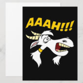 AAAH! Funny Screaming Goat Humor Meme | Geitentop Menu (Voorkant / Achterkant)