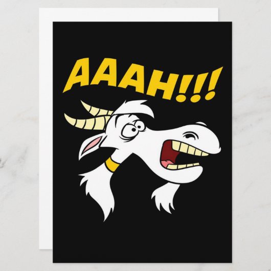 AAAH! Funny Screaming Goat Humor Meme | Geitentop Menu (Voorkant / Achterkant)