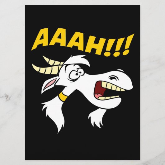 AAAH! Funny Screaming Goat Humor Meme | Geitentop Menu (Voorkant)