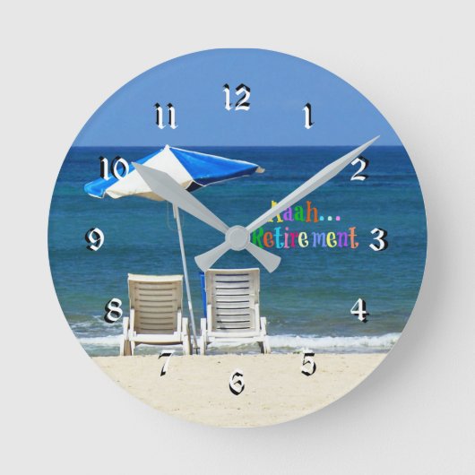 Aaah...ontspanning op het strand ronde klok (Voorkant)