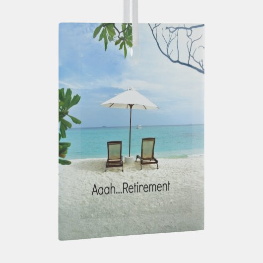 Aaah...Ornament van treitmetaal Glas Ornament (Voorkant Rechts)