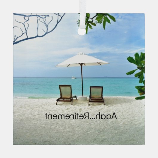 Aaah...Ornament van treitmetaal Glas Ornament (Achterkant)