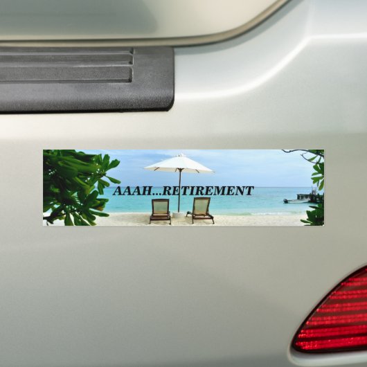 Aaah...pensioen Bumpersticker (Op auto)