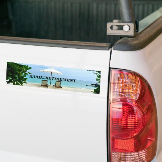 Aaah...pensioen Bumpersticker (Op Truck)