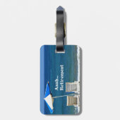 Aaah...Pensioen, die zich bij de Beach opnieuw ric Bagagelabel (Achterkant verticaal)