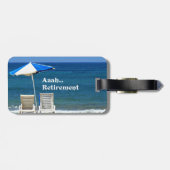 Aaah...Pensioen, die zich bij de Beach opnieuw ric Bagagelabel (Achterkant horizontaal)