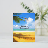 Aaah...pensioen en ontspanning briefkaart (Staand voorkant)