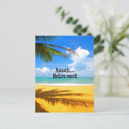 Aaah...pensioen en ontspanning briefkaart (Staand voorkant)