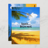 Aaah...pensioen en ontspanning briefkaart (Voorkant / Achterkant)