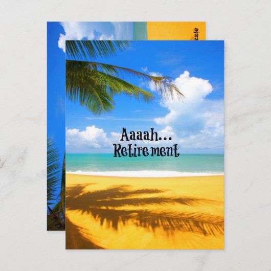 Aaah...pensioen en ontspanning briefkaart (Voorkant / Achterkant)