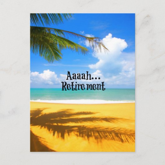 Aaah...pensioen en ontspanning briefkaart (Voorkant)