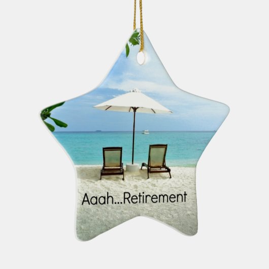 Aaah...pensioen Keramisch Ornament (Rechts)