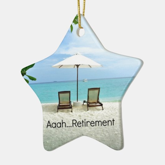 Aaah...pensioen Keramisch Ornament (Links)