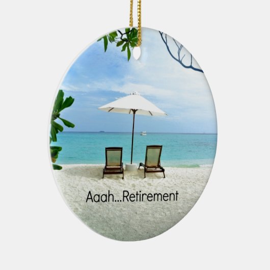 Aaah...pensioen Keramisch Ornament (Rechts)