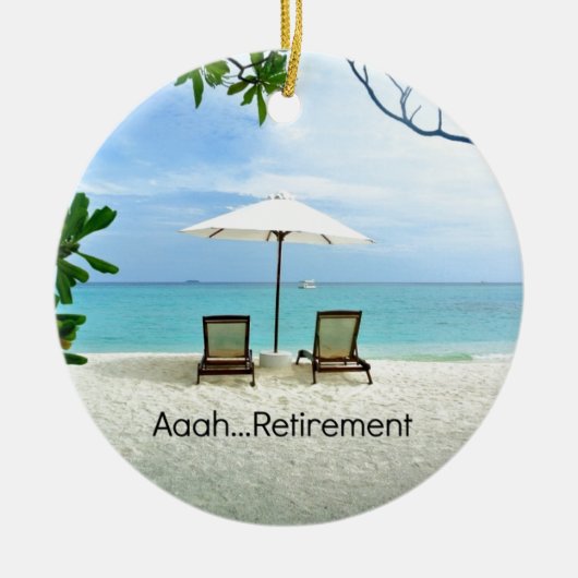 Aaah...pensioen Keramisch Ornament (Voorkant)