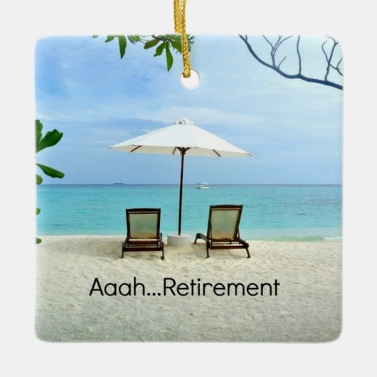 Aaah...pensioen Keramisch Ornament (Voorkant)