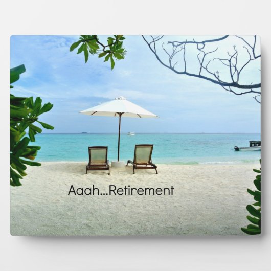 Aaah...pensioen, Ontspannen op het strand Fotoplaat (Voorkant)