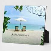 Aaah...pensioen, Ontspannen op het strand Fotoplaat (Zijkant)