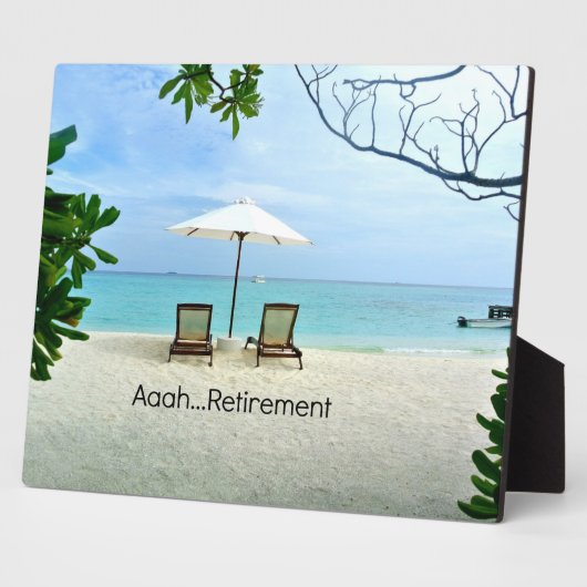 Aaah...pensioen, Ontspannen op het strand Fotoplaat (Zijkant)