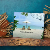 Aaah...pensioen, Ontspannen op het strand Fotoplaat (Zijkant)