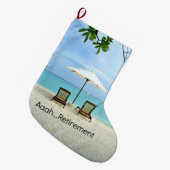 Aaah...pensioen, Ontspannen op het strand Grote Kerstsok (Voorkant (Hangend))