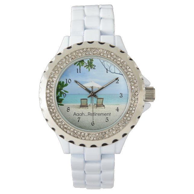 Aaah...pensioen, Ontspannen op het strand horloge (Voorkant)