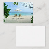 Aaah pensioen, ontspannen op het strand notitiekaartje (Voorkant / Achterkant)