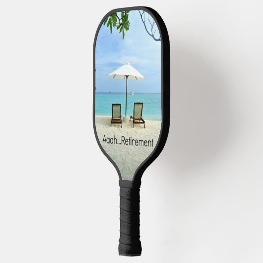 Aaah...Pensioen, ontspannen op het strand, Pickleball Paddle (Links)