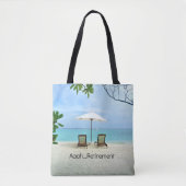 Aaah pensioen, ontspannen op het strand tote bag (Voorkant)