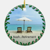 Aaah... pensioen, populair ontwerp, keramische orn keramisch ornament (Achterkant)