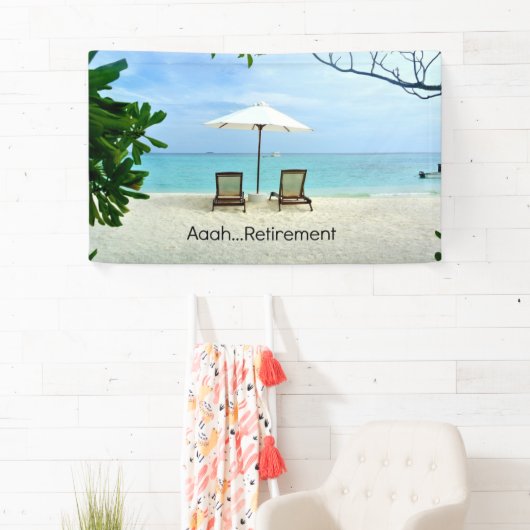 Aaah...pensioen, populair ontwerp, spandoek (Insitu)